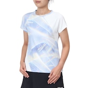 (レディース)テニスウェア アシンメトリースラッシュグラフィック Tシャツ ATLA430-SAX