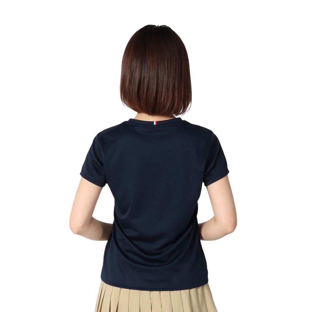 ルコックスポルティフ（lecoqsportif）（レディース）テニスウェア トリコロール プリント ゲームシャツ LN4FHT90L NV00