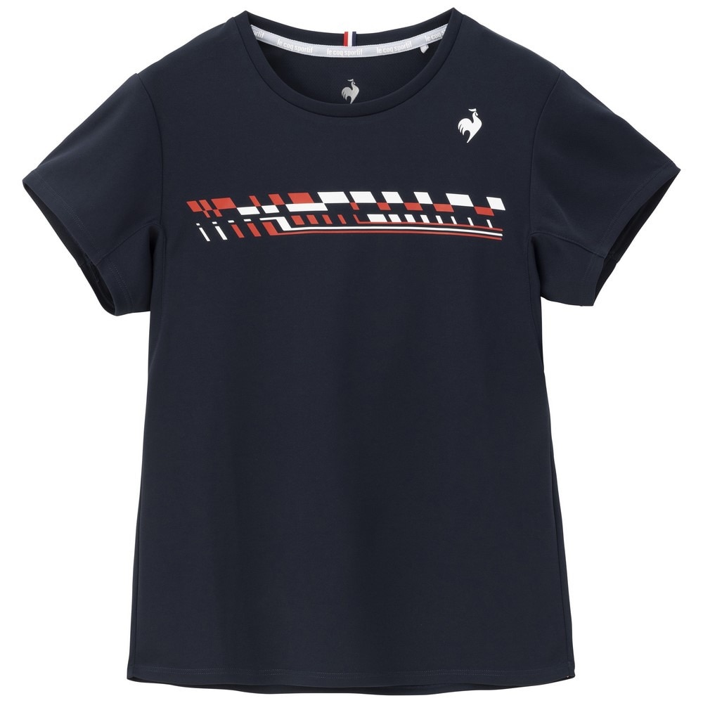 ルコックスポルティフ（lecoqsportif）（レディース）【新商品】テニスウェア トリコロール プリント ゲームシャツ LN4FHT90L NV00
