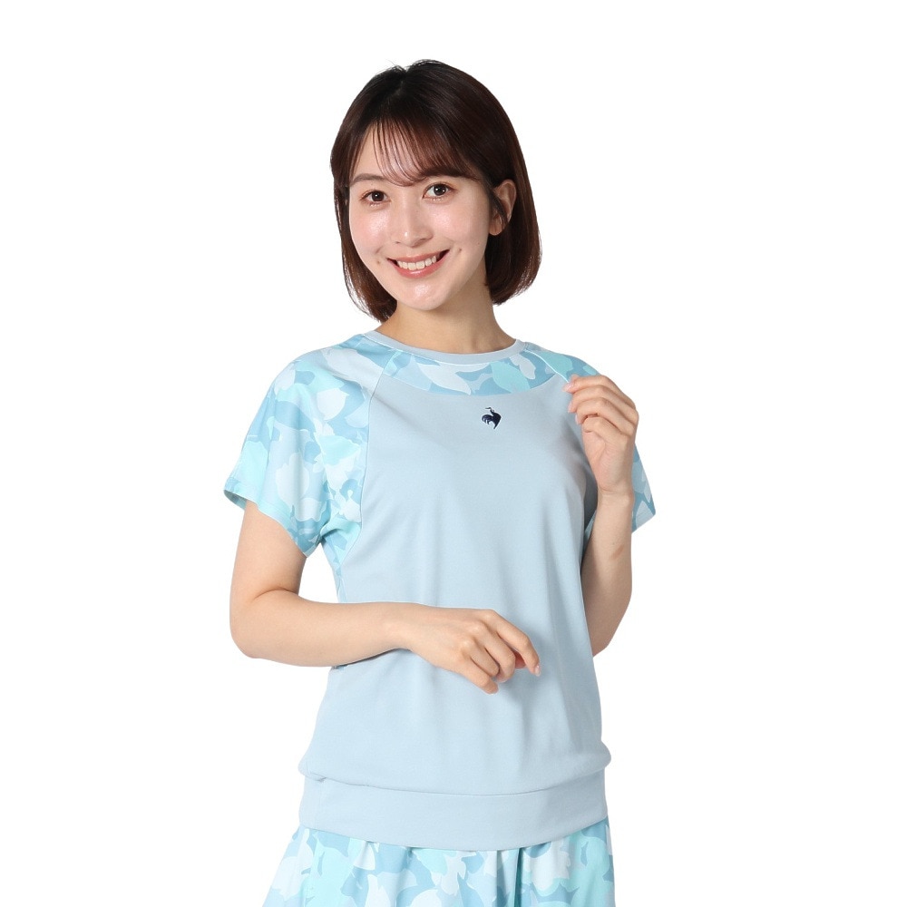ルコックスポルティフ（lecoqsportif）（レディース）テニスウェア 2WAYゲームシャツ LN5SHT20L BL00