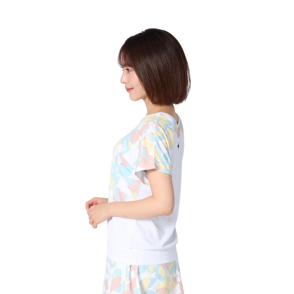 ルコックスポルティフ（lecoqsportif）（レディース）テニスウェア 2WAYゲームシャツ LN5SHT20L WH00