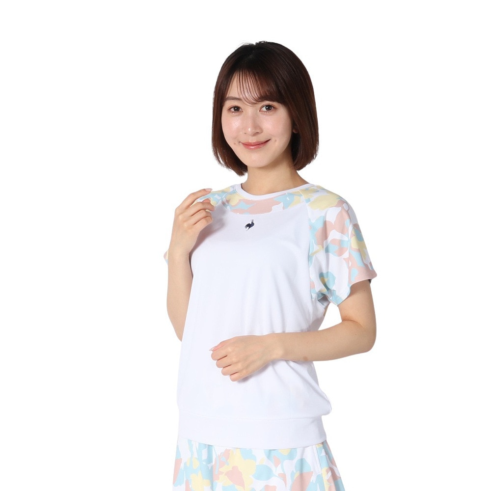 ルコックスポルティフ（lecoqsportif）（レディース）テニスウェア 2WAYゲームシャツ LN5SHT20L WH00
