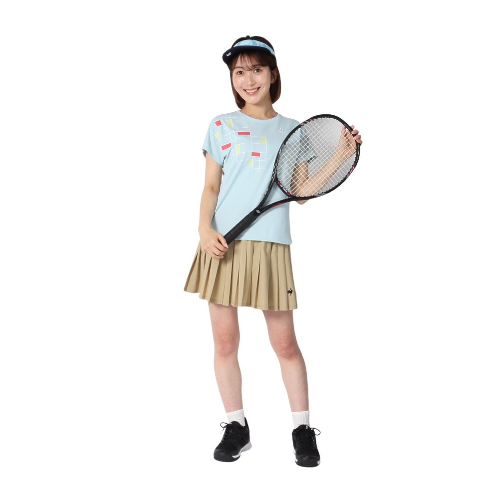 ルコックスポルティフ（lecoqsportif）（レディース）テニスウェア レディース 接触冷感グラフィックゲームシャツ LN5SHT50L BL00