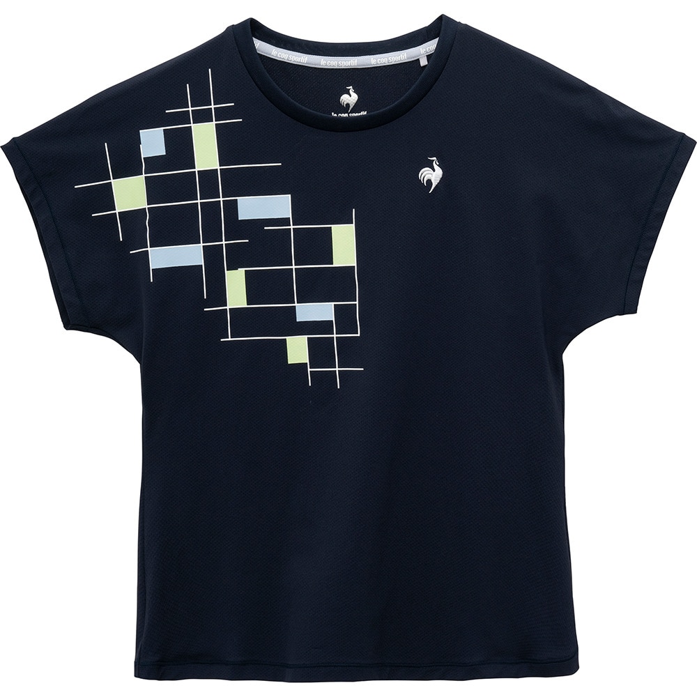 ルコックスポルティフ（lecoqsportif）（レディース）【新商品】テニスウェア レディース 接触冷感グラフィックゲームシャツ LN5SHT50L NV00