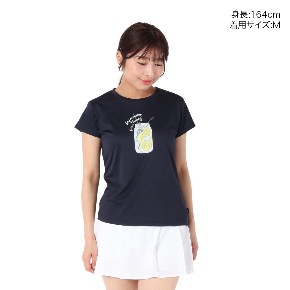 プリンス（PRINCE）（レディース）【新商品】テニスウェア レディース 半袖Tシャツ 吸水速乾・UPF50 WS5055 127 NVY