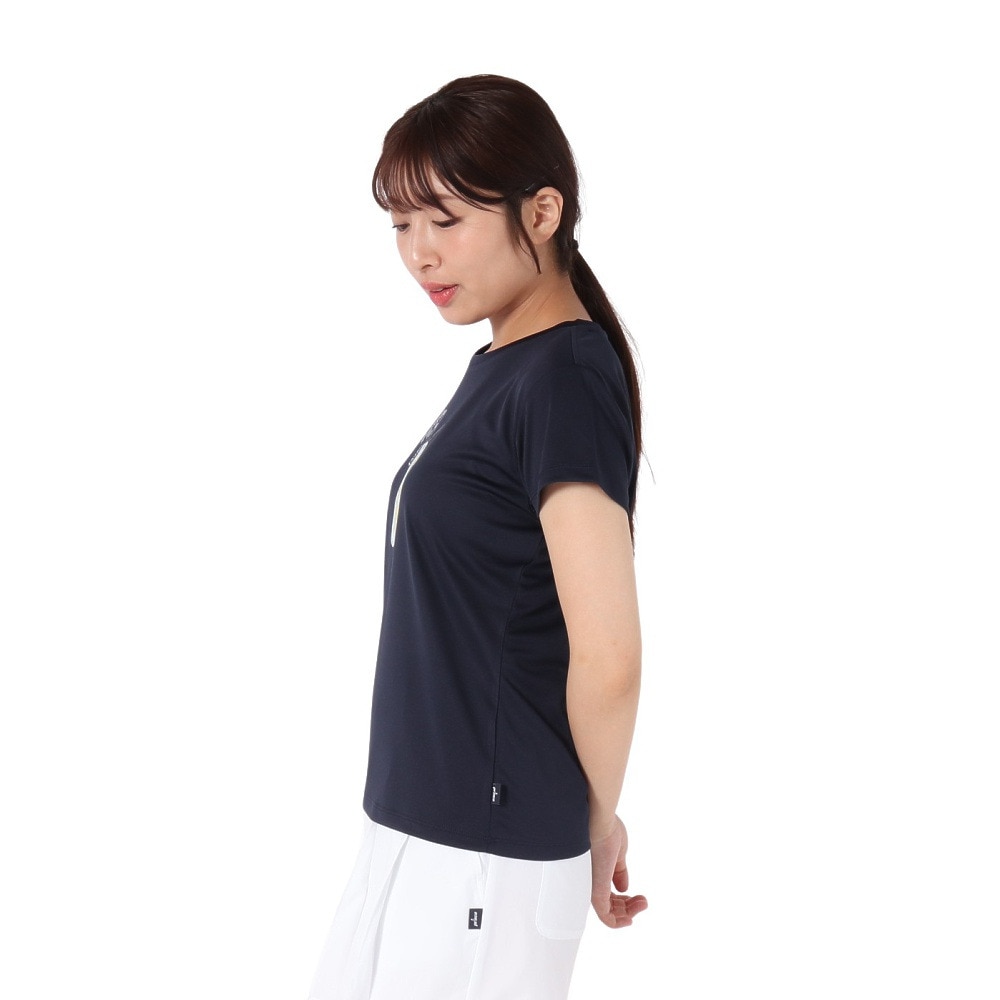プリンス（PRINCE）（レディース）【新商品】テニスウェア レディース 半袖Tシャツ 吸水速乾・UPF50 WS5055 127 NVY