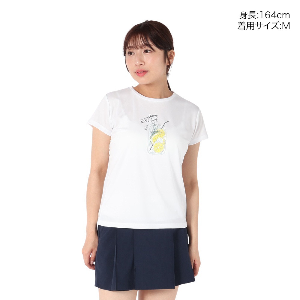 プリンス（PRINCE）（レディース）【新商品】テニスウェア レディース 半袖Tシャツ 吸水速乾・UPF50 WS5055 146 WHT