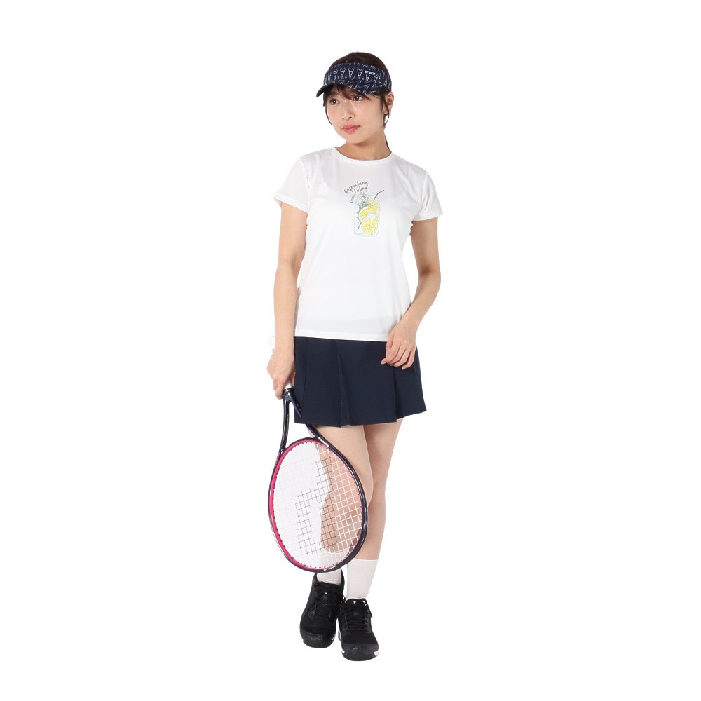 プリンス（PRINCE）（レディース）【新商品】テニスウェア レディース 半袖Tシャツ 吸水速乾・UPF50 WS5055 146 WHT