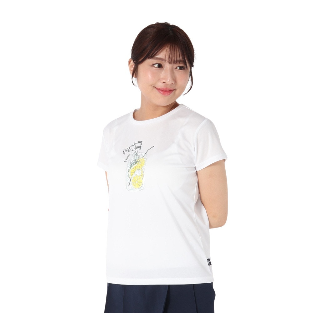プリンス（PRINCE）（レディース）【新商品】テニスウェア レディース 半袖Tシャツ 吸水速乾・UPF50 WS5055 146 WHT