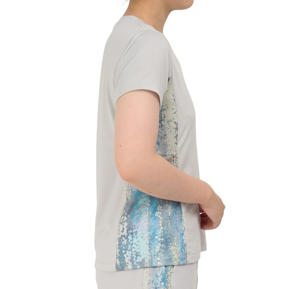 アドミラル（Admiral）（レディース）テニスウェア サイドフレアヘムグラフィックTシャツ ATLA503-GRY