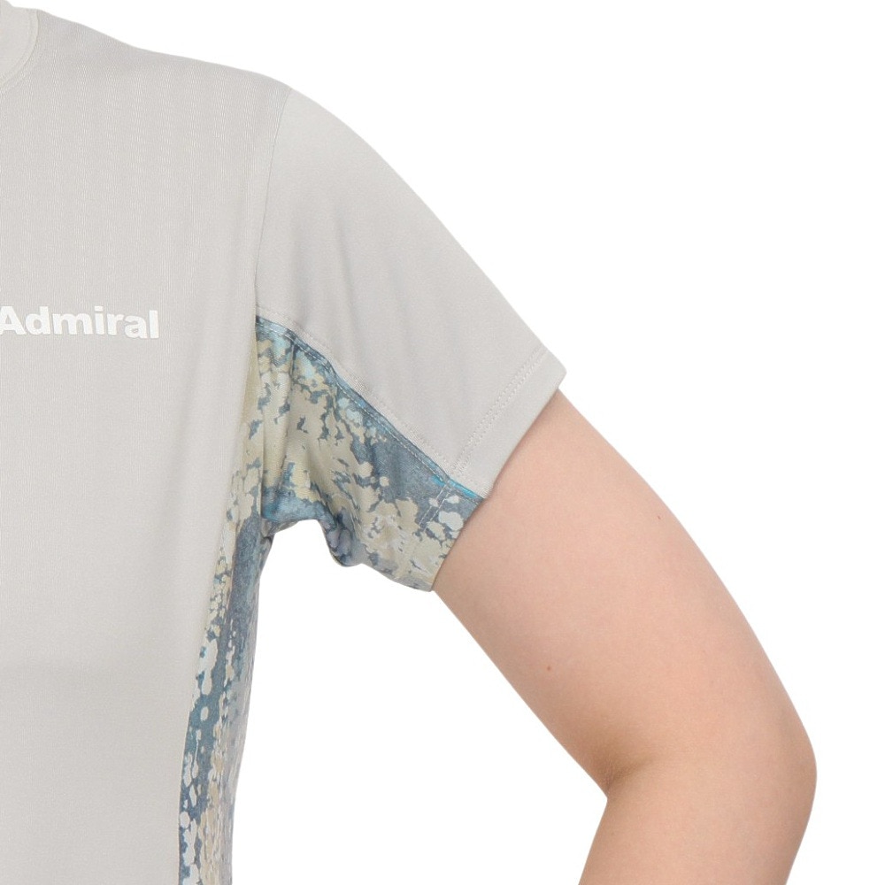 アドミラル（Admiral）（レディース）テニスウェア サイドフレアヘムグラフィックTシャツ ATLA503-GRY