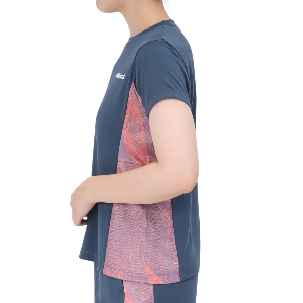 アドミラル（Admiral）（レディース）テニスウェア サイドフレアヘムグラフィックTシャツ ATLA503-NVY