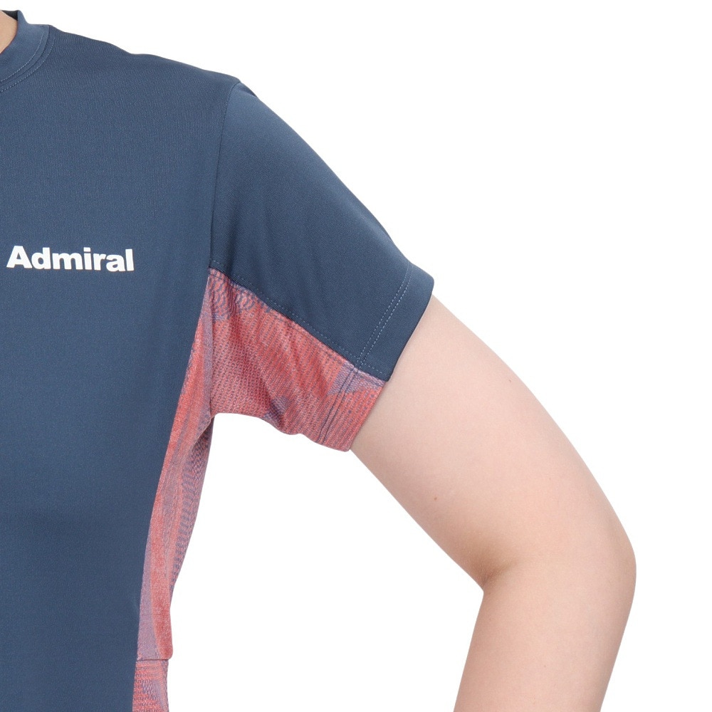 アドミラル（Admiral）（レディース）テニスウェア サイドフレアヘムグラフィックTシャツ ATLA503-NVY