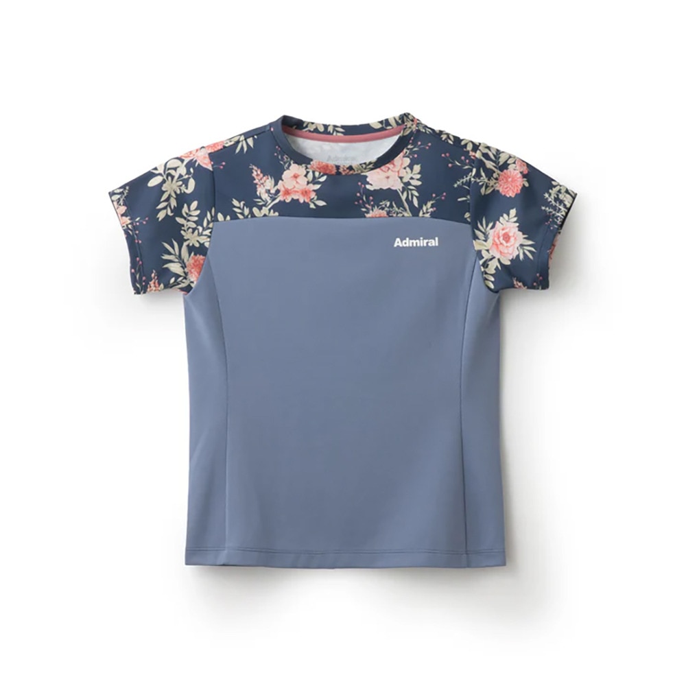 アドミラル ゴルフ（Admiral GOLF）（レディース）テニスウェア バックスリットフラワーTシャツ ATLA513-BLU