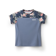 (レディース)テニスウェア バックスリットフラワーTシャツ ATLA513