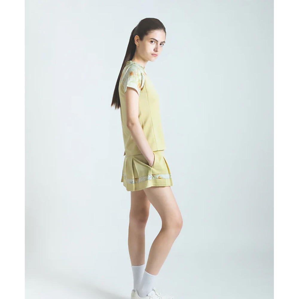 アドミラル ゴルフ（Admiral GOLF）（レディース）テニスウェア バックスリットフラワーTシャツ ATLA513-YEL