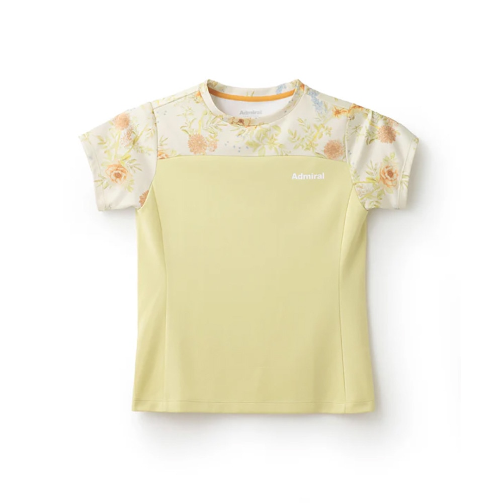 アドミラル ゴルフ（Admiral GOLF）（レディース）テニスウェア バックスリットフラワーTシャツ ATLA513-YEL