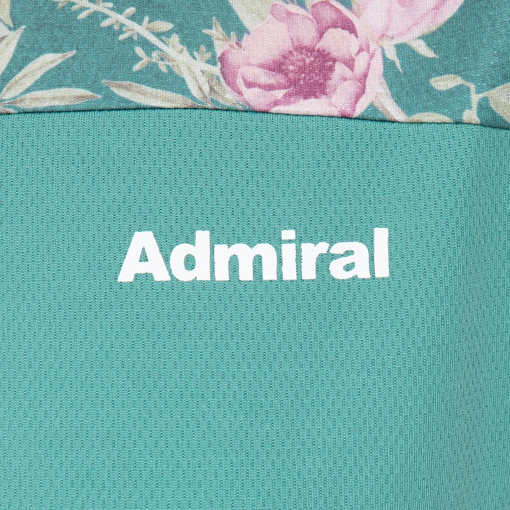 アドミラル（Admiral）（レディース）テニスウェア バックスリットフラワーTシャツ ATLA513-GRN
