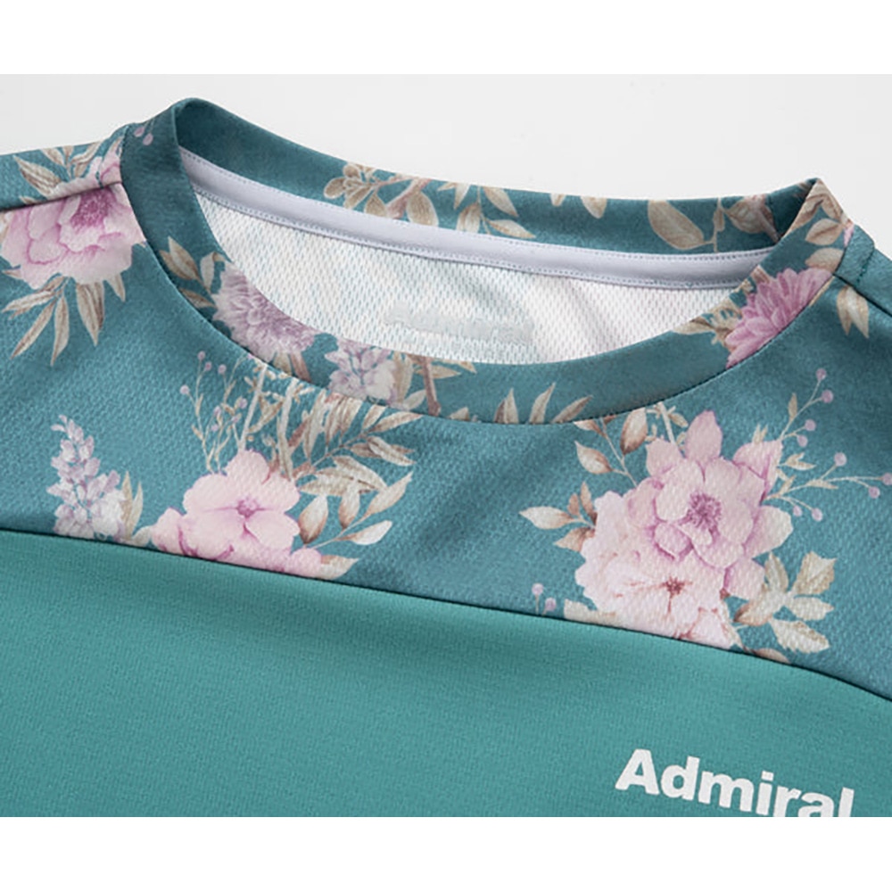 アドミラル ゴルフ（Admiral GOLF）（レディース）テニスウェア バックスリットフラワーTシャツ ATLA513-GRN