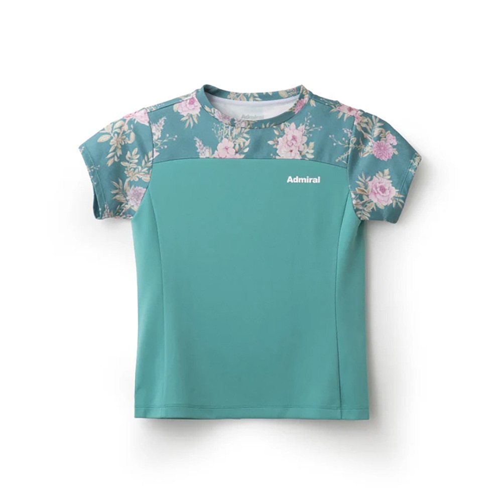アドミラル ゴルフ（Admiral GOLF）（レディース）テニスウェア バックスリットフラワーTシャツ ATLA513-GRN