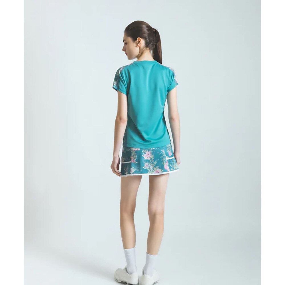アドミラル ゴルフ（Admiral GOLF）（レディース）テニスウェア ショルダーラインフラワーTシャツ ATLA514-GRN