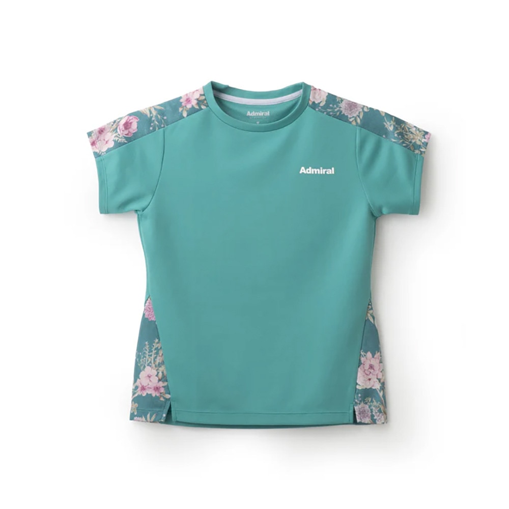 アドミラル ゴルフ（Admiral GOLF）（レディース）テニスウェア ショルダーラインフラワーTシャツ ATLA514-GRN