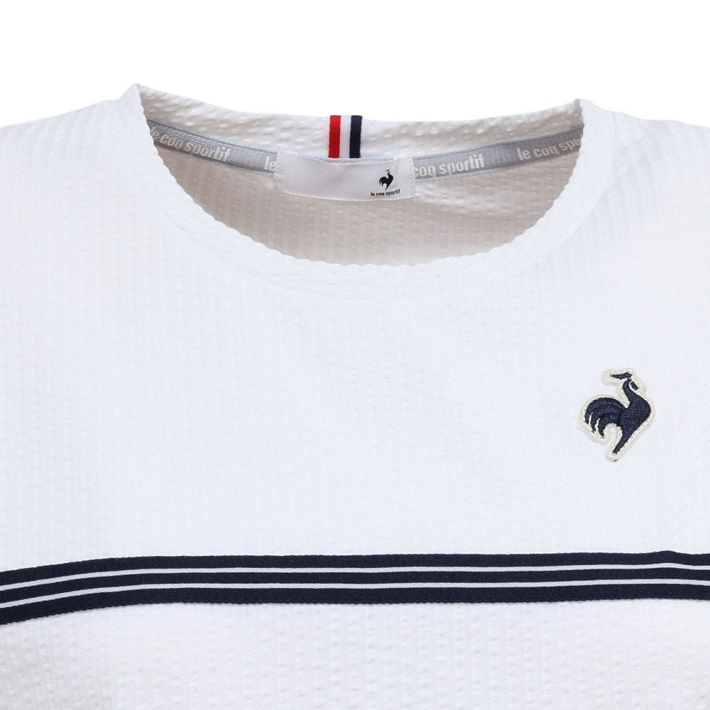 ルコックスポルティフ（lecoqsportif）（レディース）テニスウェア 半袖ゲームシャツ LN5FHT20L WH00