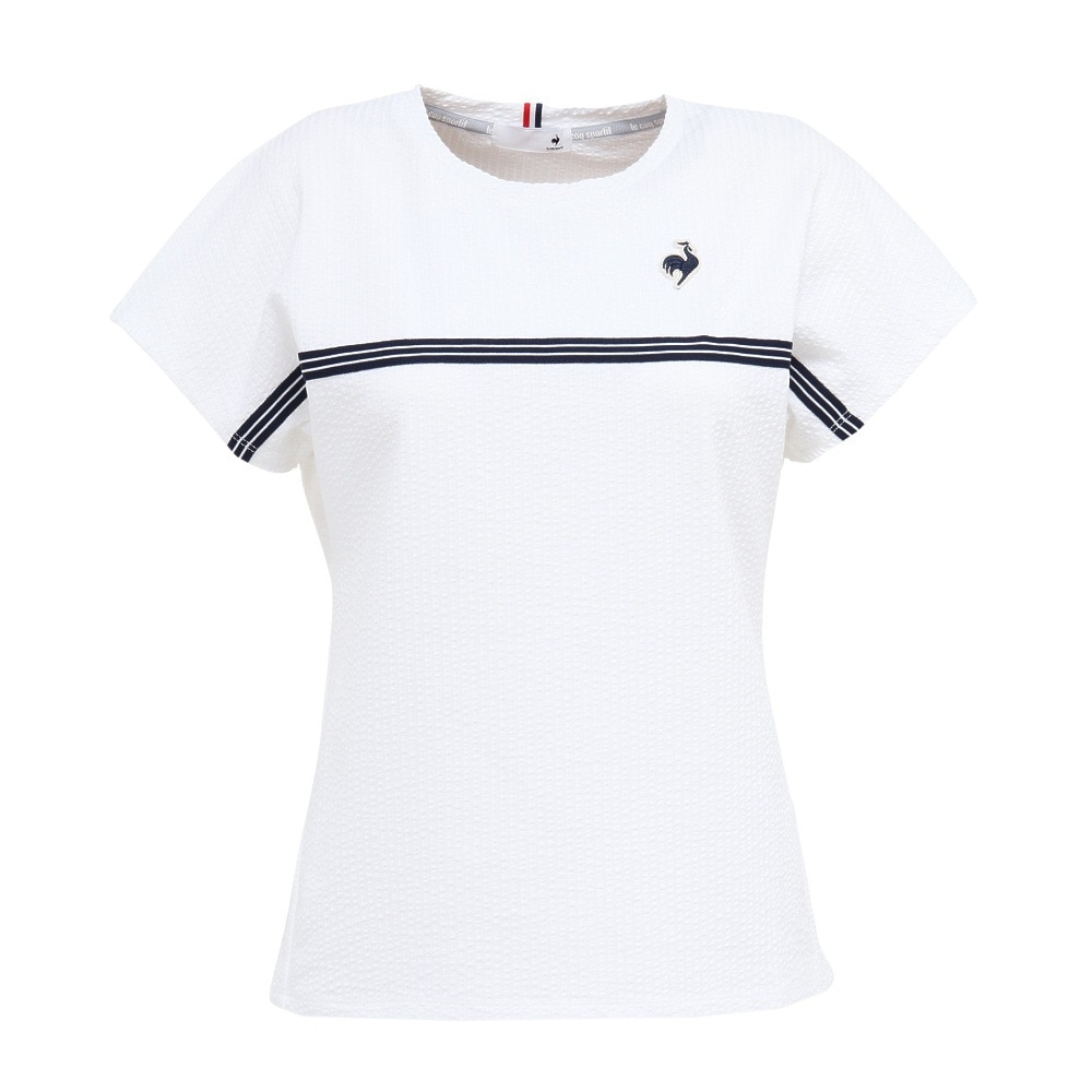 ルコックスポルティフ（lecoqsportif）（レディース）テニスウェア 半袖ゲームシャツ LN5FHT20L WH00
