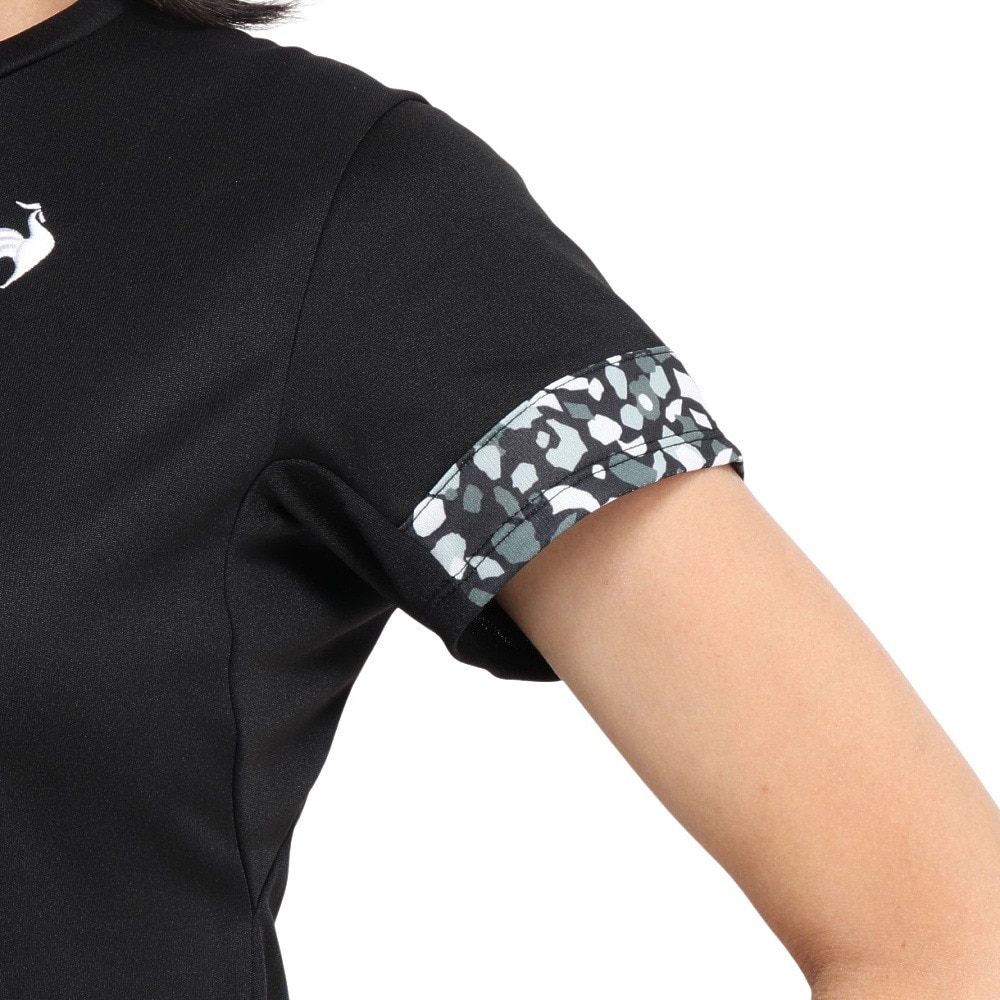 ルコックスポルティフ（lecoqsportif）（レディース）テニスウェア レディース 半袖ゲームシャツ LN5FHT23L BK00