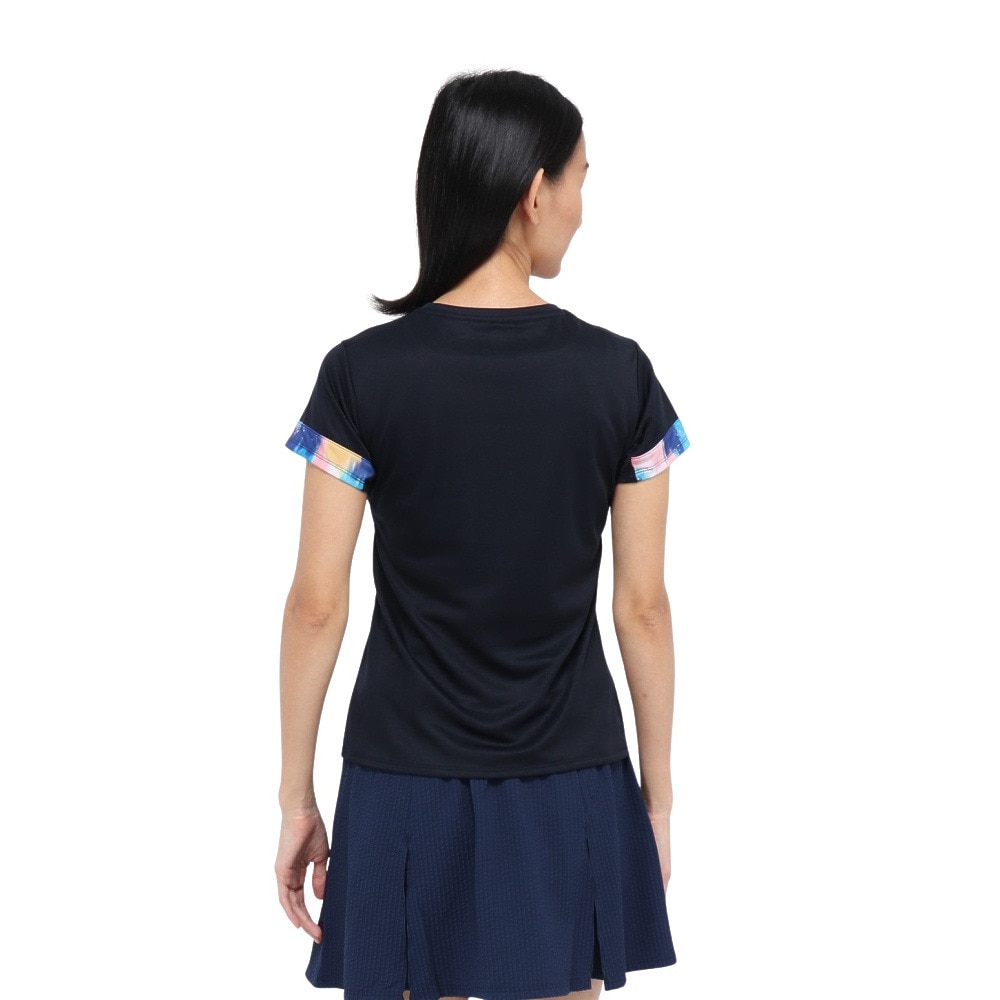 ルコックスポルティフ（lecoqsportif）（レディース）テニスウェア レディース 半袖ゲームシャツ LN5FHT23L NV00