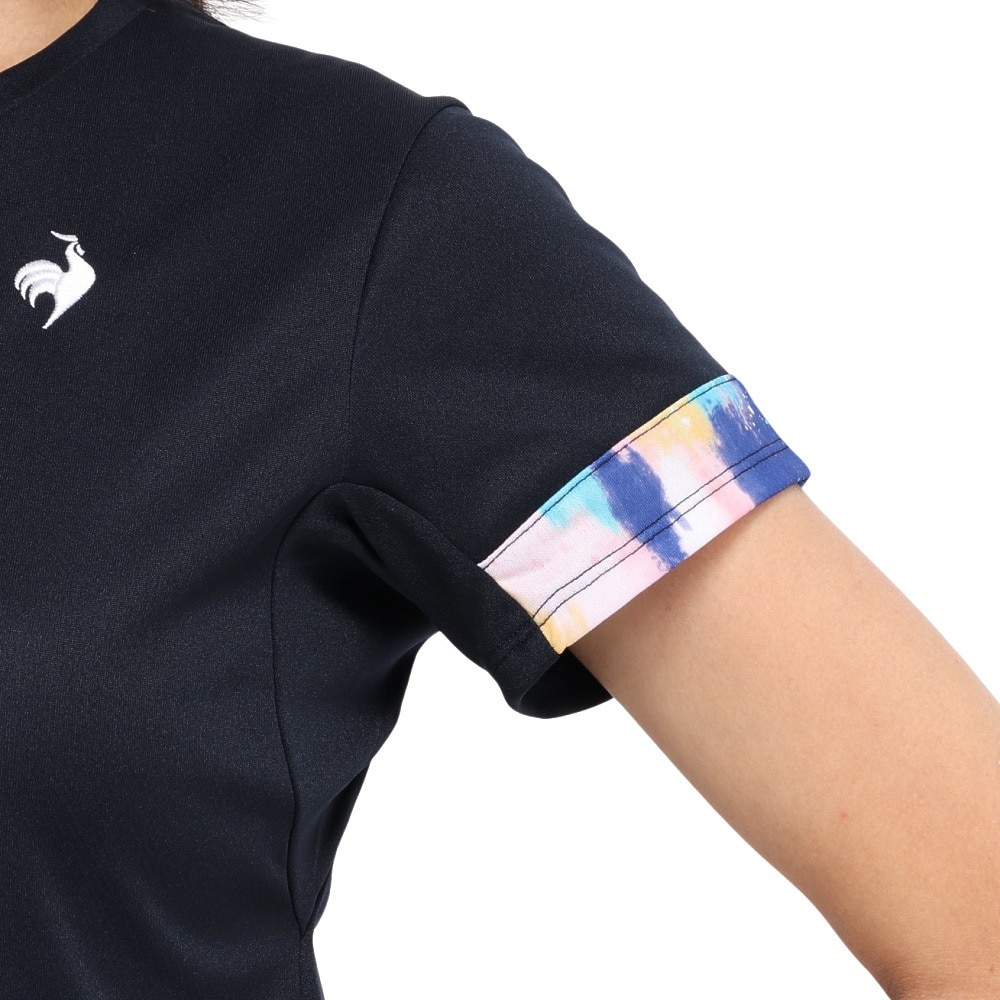 ルコックスポルティフ（lecoqsportif）（レディース）テニスウェア レディース 半袖ゲームシャツ LN5FHT23L NV00