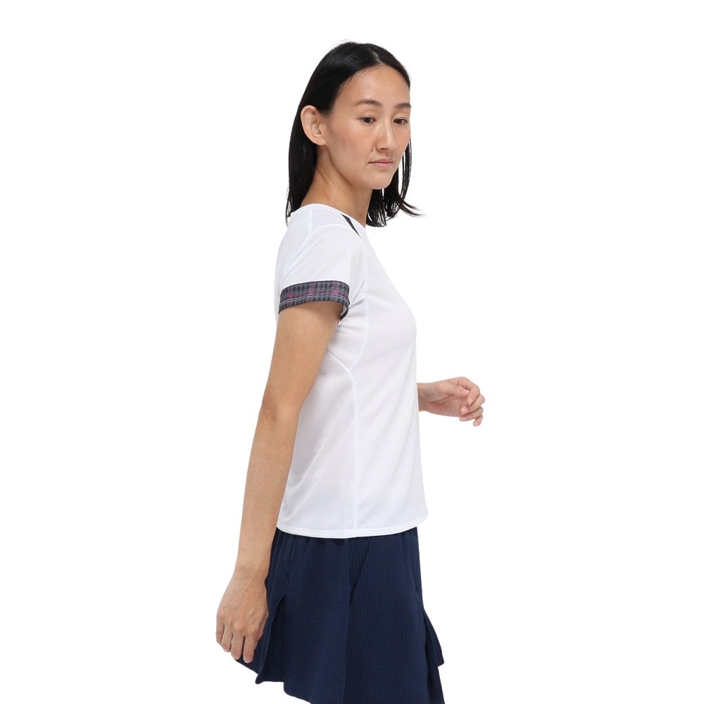 ルコックスポルティフ（lecoqsportif）（レディース）テニスウェア レディース 半袖ゲームシャツ LN5FHT23L WH00