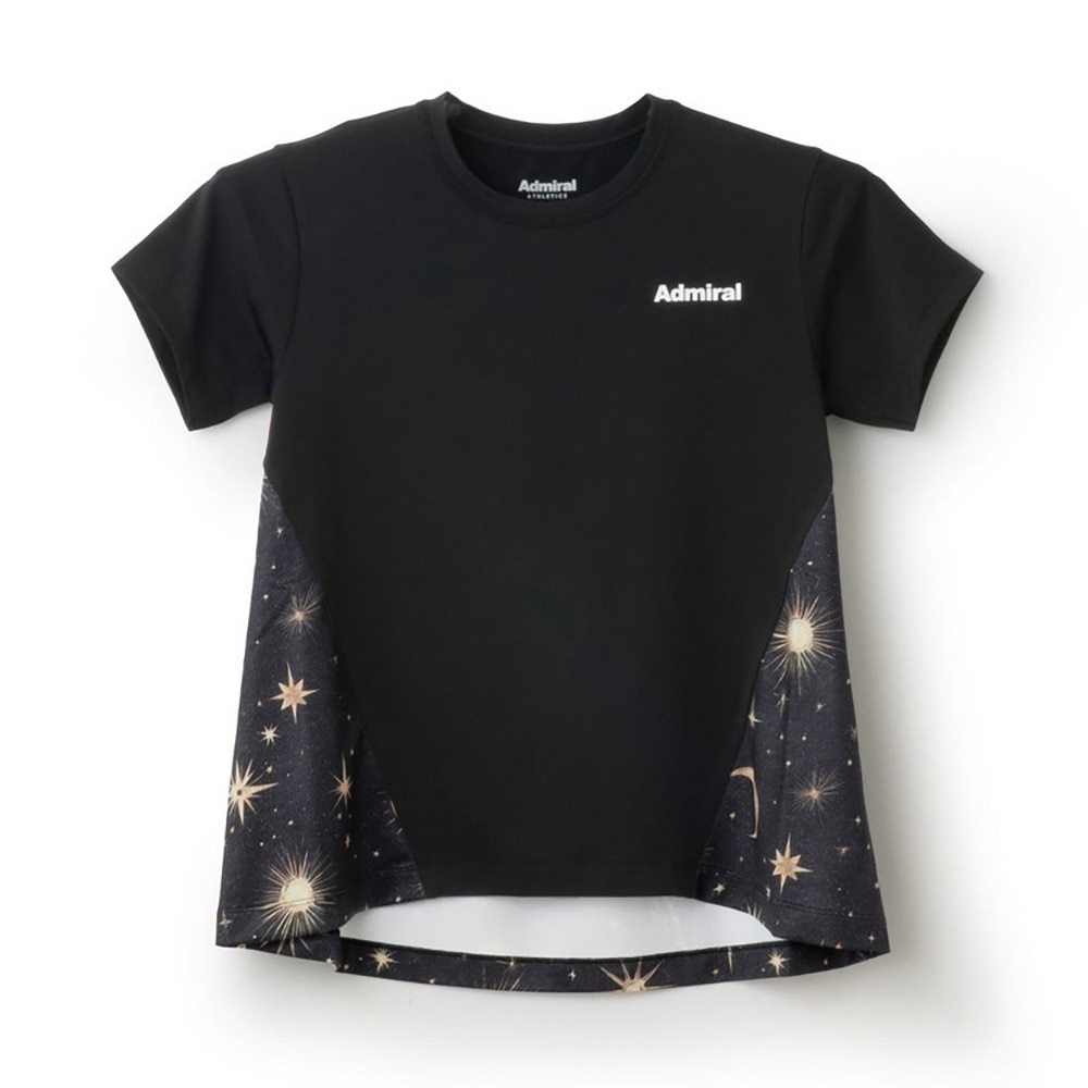 アドミラル ゴルフ（Admiral GOLF）（レディース）テニスウェア レディース バックタックフレア グラフィックTシャツ ATLA534-BLK