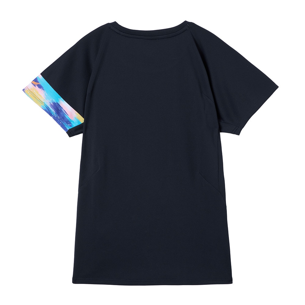 ルコックスポルティフ（lecoqsportif）（レディース）テニスウェア Aile forme グラフィックゲームシャツ LN5FHT11M NV00