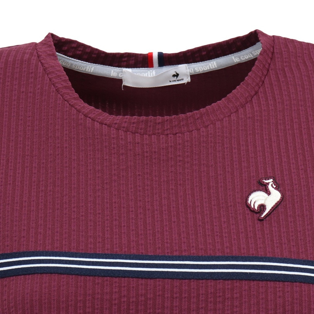 ルコックスポルティフ（lecoqsportif）（レディース）テニスウェア 半袖ゲームシャツ LN5FHT20L WR00