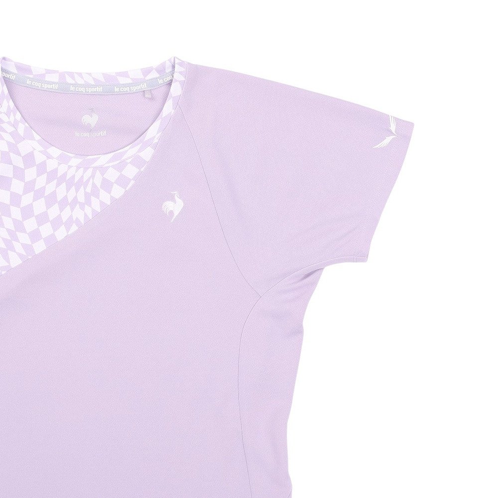 ルコックスポルティフ（lecoqsportif）（レディース）テニスウェア エールフォルム グラフィックゲームシャツ LN5SHT10L PP00