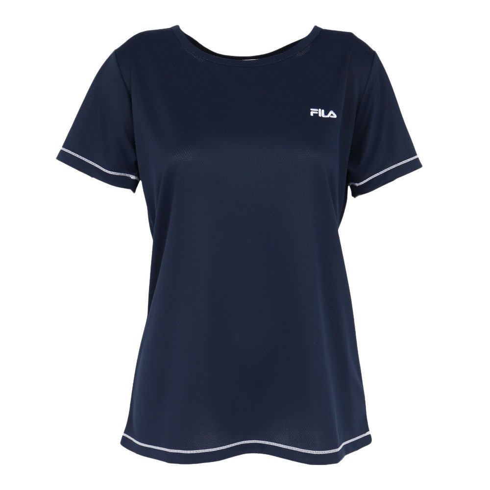 フィラ（FILA）（レディース）テニスウェア 半袖Tシャツ CE6SAW037-NV0