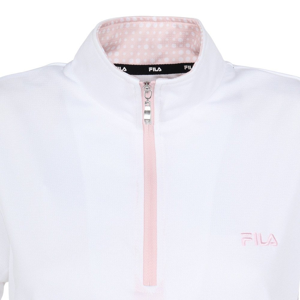 フィラ（FILA）（レディース）テニスウェア フェイクハーフジップT