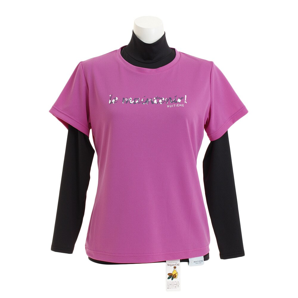  【多少の傷汚れありの為大奉仕】長袖インナーセットTシャツロゴ HU18SES733201PNK 【吸汗速乾/UVカット】