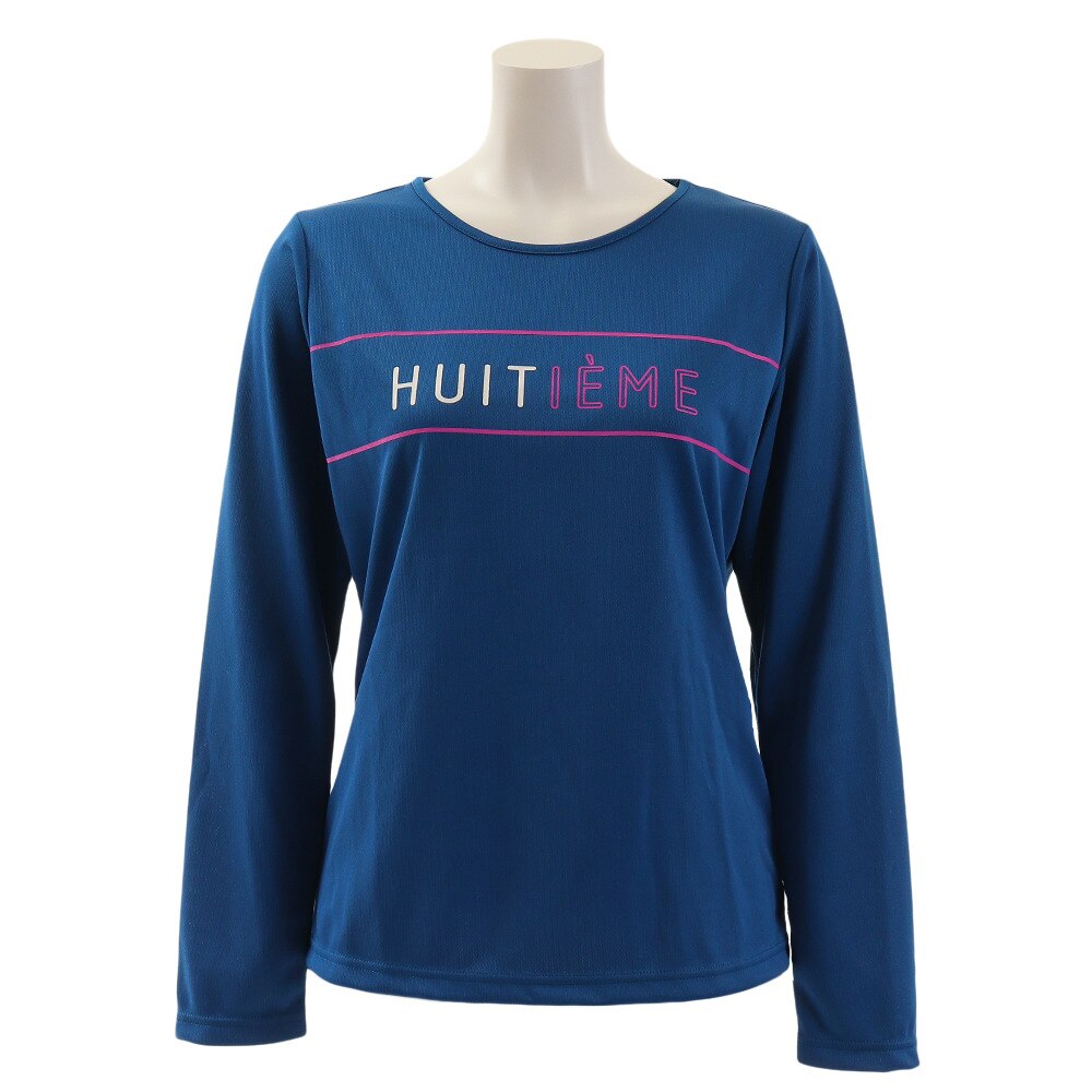 Tシャツ レディース 長袖 ロゴ HU19F02LS733164BLU 吸汗速乾/UVカット