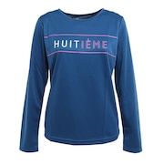ウィッテム（HUITIEME）（レディース）テニスウェア レディース Logo Flock 長袖Tシャツ HU19F02LS733164BLU