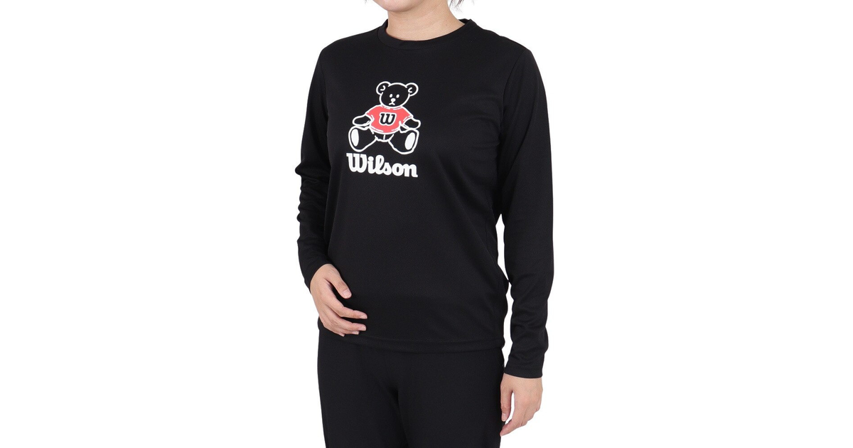 ウイルソン｜テニスウェア レディース 長袖スタンダードTシャツ 442264-BK - スポーツ用品はスーパースポーツゼビオ