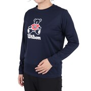 ウイルソン（Wilson）（レディース）テニスウェア レディース 長袖スタンダードTシャツ 442264-NV