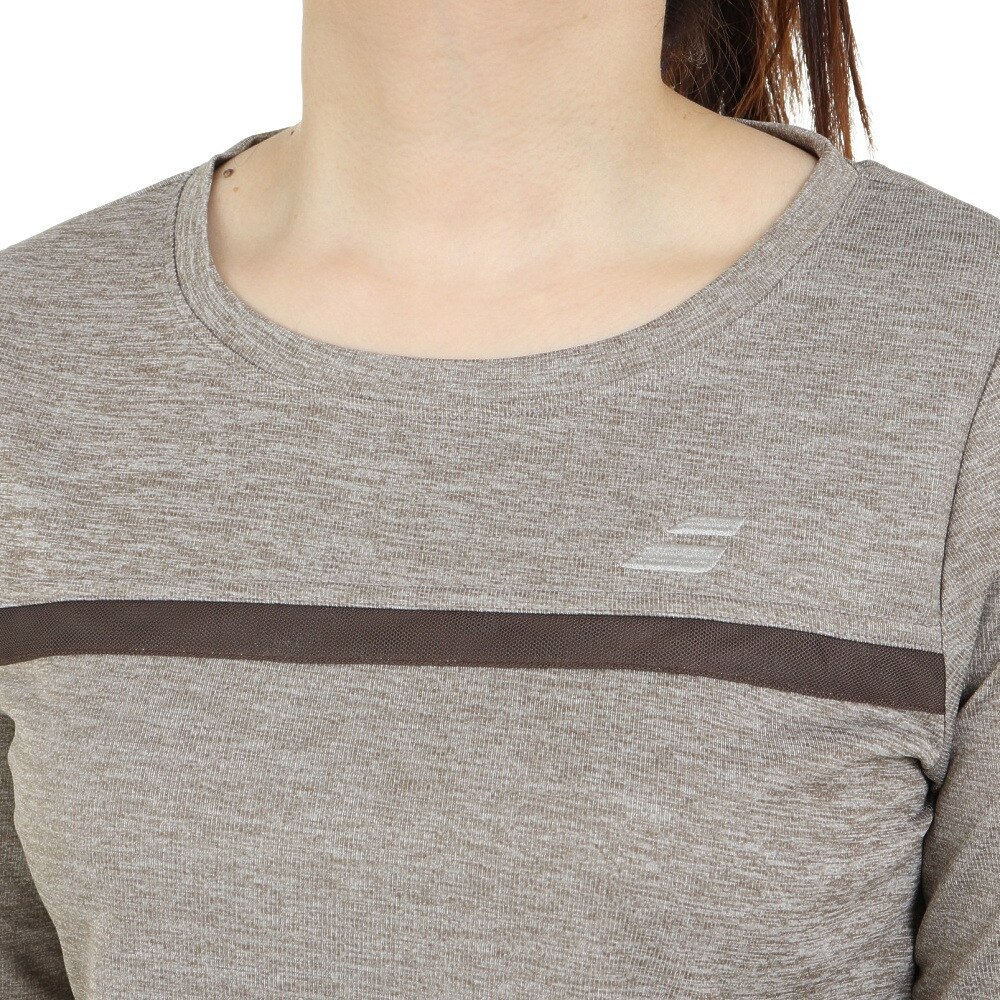 バボラ（BABOLAT）（レディース）テニスウェア レディース PURE 長袖Tシャツ BWP3523 BW 速乾