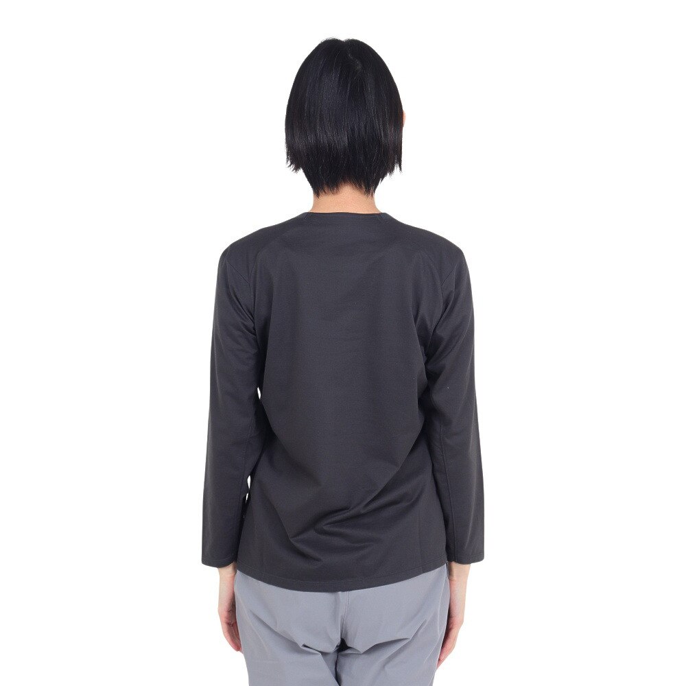 エレッセ（ELLESSE）（レディース）テニスウェア レディース ハイゲージ長袖ロゴTシャツ EU123102 2 速乾