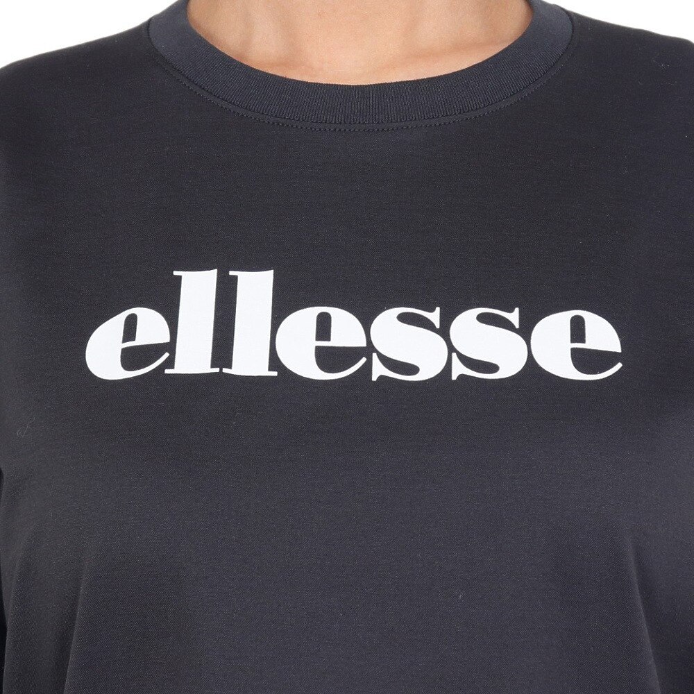 エレッセ（ELLESSE）（レディース）テニスウェア レディース ハイゲージ長袖ロゴTシャツ EU123102 2 速乾
