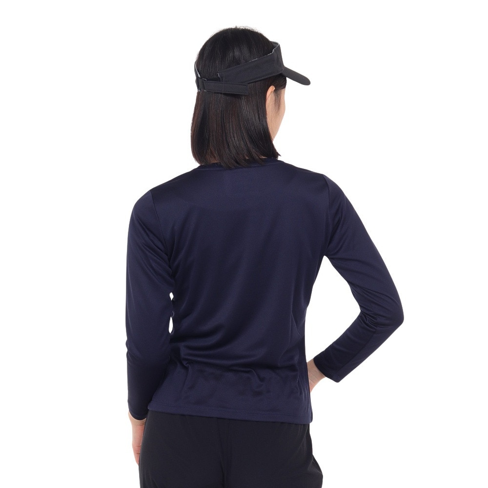 プリンス（PRINCE）（レディース）テニスウェア レディース 長袖Tシャツ WF3084 127 NVY 速乾