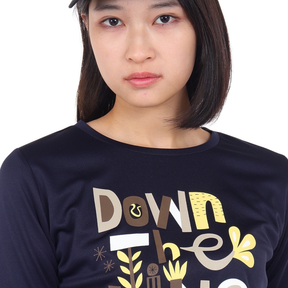 プリンス（PRINCE）（レディース）テニスウェア レディース 長袖Tシャツ WF3084 127 NVY 速乾