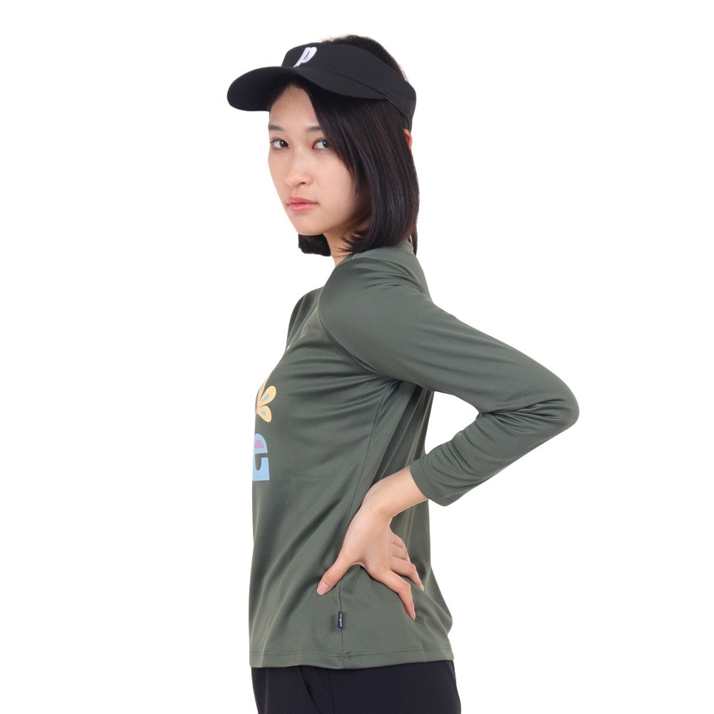 プリンス（PRINCE）（レディース）テニスウェア レディース 長袖Tシャツ WF3084 178 KHA 速乾