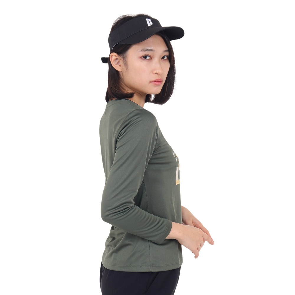 プリンス（PRINCE）（レディース）テニスウェア レディース 長袖Tシャツ WF3084 178 KHA 速乾